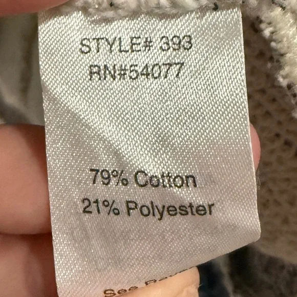 CAbi Heathered Gray Lightweight Cotton Sweatshirt Jacket Nautical Anchor Buttons - Picture 5 of 5